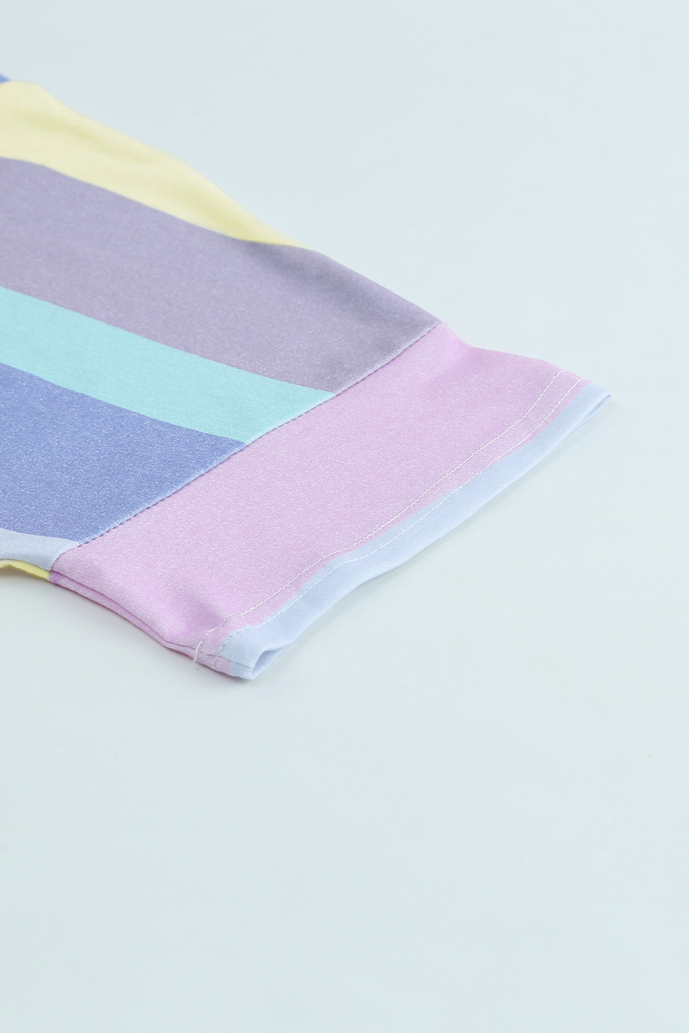 Rainbow Stripe Tie-Front Tee Shirt